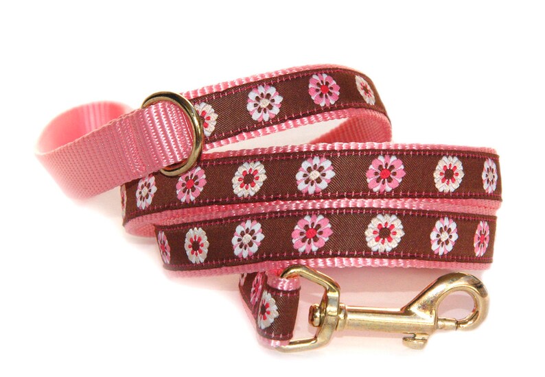 Dog harnes Pink cute girl dog step in dog harness Floral Etsy