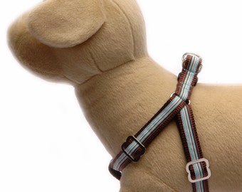 Paso en arnés para perro correa para perro correa de raya azul arnés para mascota arnés de perro marrón para niño perro niña perro arnés de navidad para perros arnés para perros de vacaciones