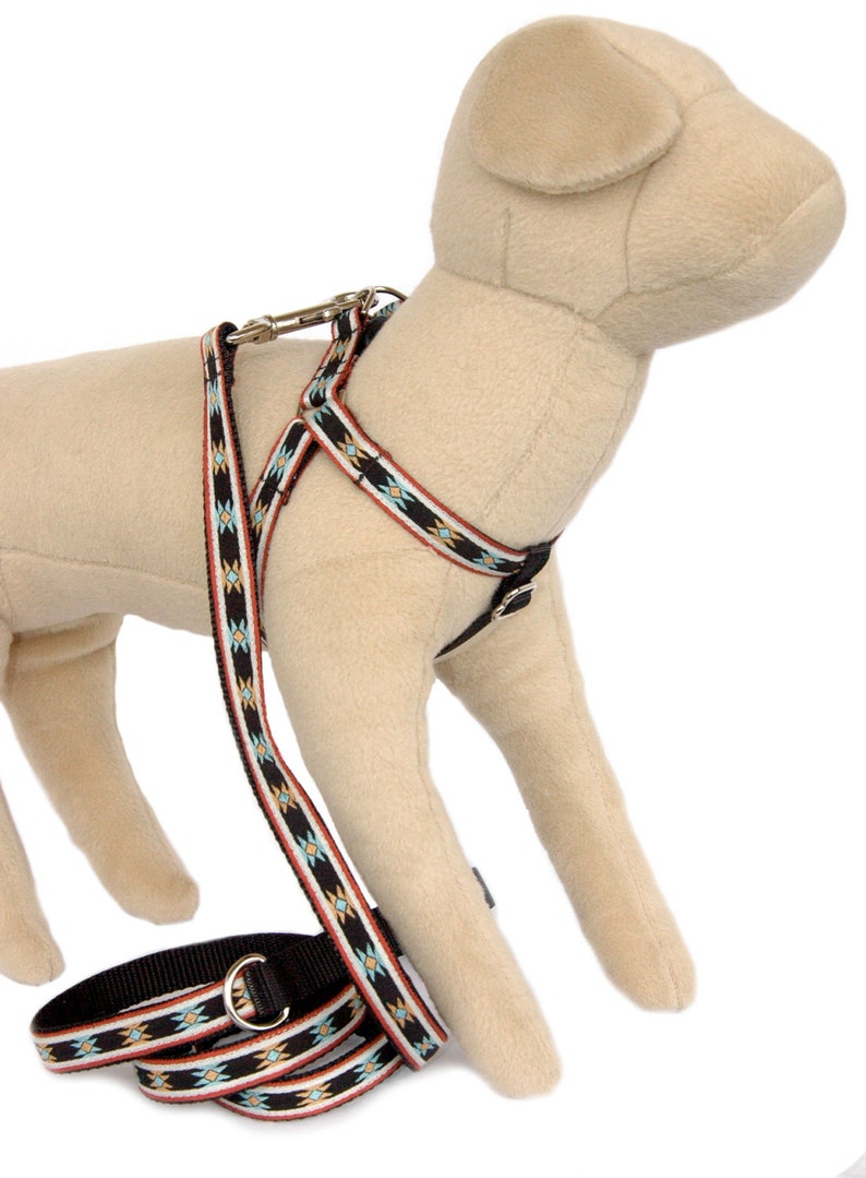 Dog Harness Dog Leash Designer Dog Harness Southwest Tribal Etsy