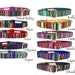 Dog collar embroidery Southwestern Navajo Aztec Tribal South American Peruvian Boho Aztec Puppy small dogs to large dogs Red blue Green pink 