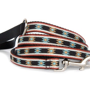 Designer dog leash Black Southwest Mexican style designer dog leash boy male dog Dog collar & dog harness are available