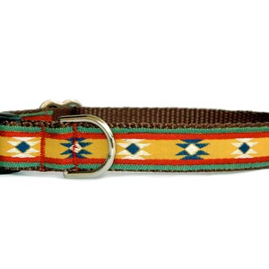 Dog collar & dog leash small dog collar Large dog collar boy dog collar Navajo Southwestern Tribal Mexican Boho dog collar