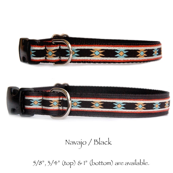 Vermoorden reguleren vertel het me Navajo zwarte hond halsband hond riem Zuidwestelijke designer - Etsy  Nederland