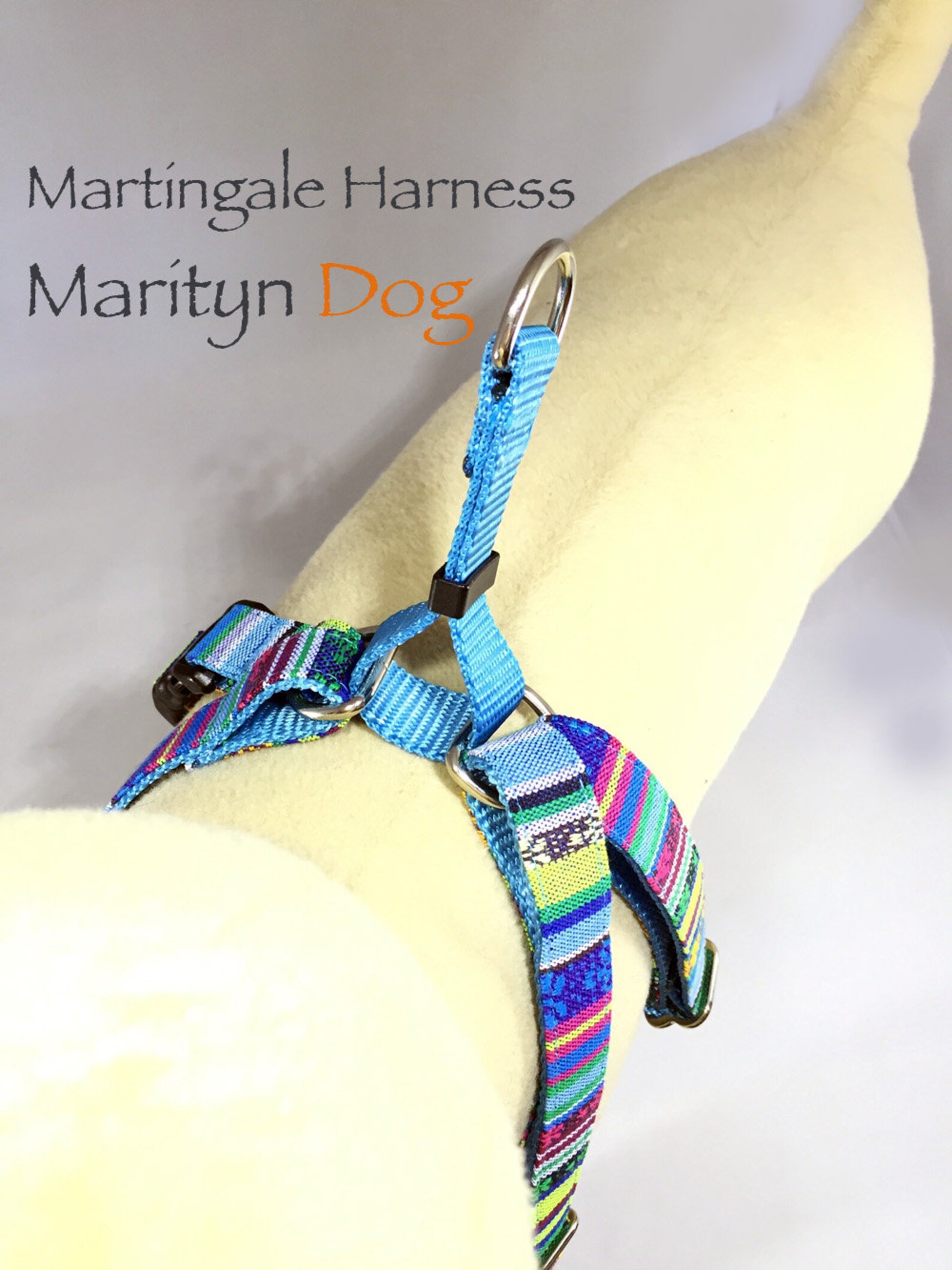 Martingale Dog Harness Personalized Laser Engraved Buckle Etsy