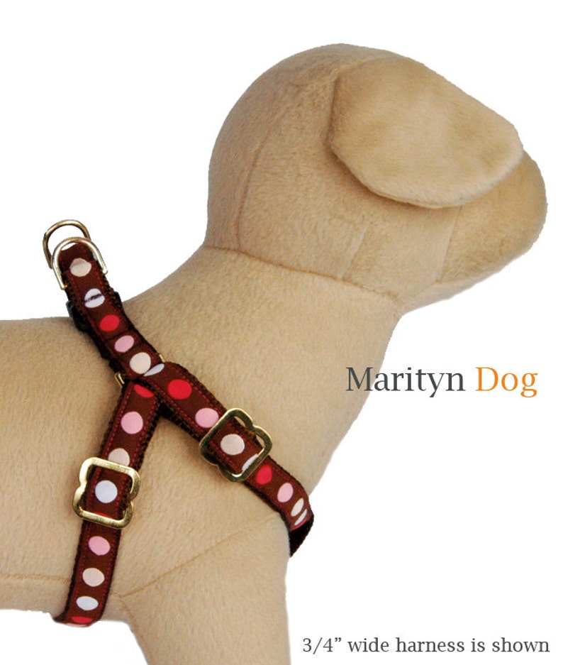 Pink Cute Girl Dog Harness Polka Dots Step in Pet Harness Etsy