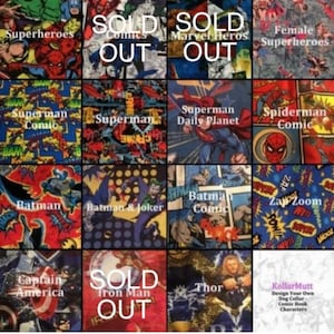 Custom Dog Collar - Design Your Own - Comic Book Characters
