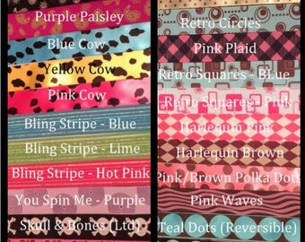 Custom Dog Collar - Design Your Own - 1.5" or 2" Wide, Popular Prints Ribbon