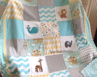 noahs ark blanket etsy