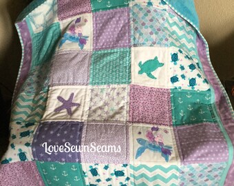 Sea Fairy Mermaid Seahorse JoAnn Hoffman Fusible Applique Quilt Pattern