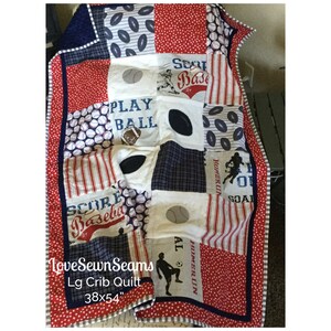Sports quilt/Football quilt/Baseball quilt/Baseball Baby quilt
