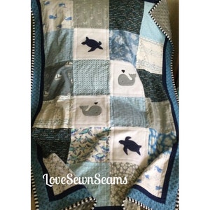 Sea turtle quilt/Sea turtle security blanket/Keepsake quilt/Personalized quilt/Handmade in USA/Many size options