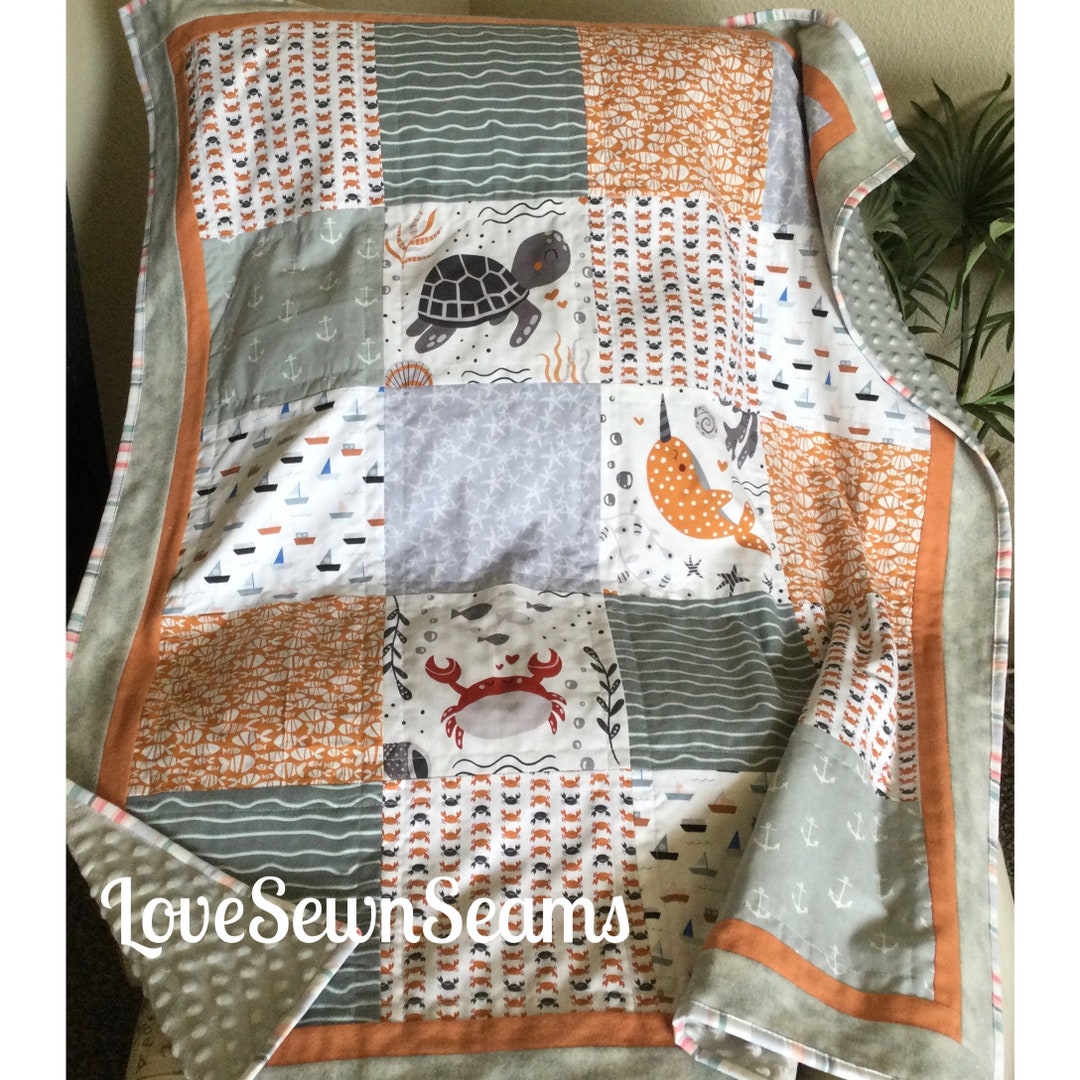 SEA LIFE Quilt/ocean Quilt/narwhal Quilt/sea Turtle Quilt/crab Quilt