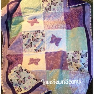 Butterfly quilt/Garden quilt/Baby quilt/Butterfly/New Life quilt