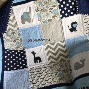 Animal baby quilt/Animal quilt/Noah’s Ark quilt/Baby quilt/Handmade quilt