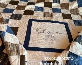 Wedding~Anniversary~Family~Memory quilt/Comfort quilt/custom quilt/you choose colors/personalized