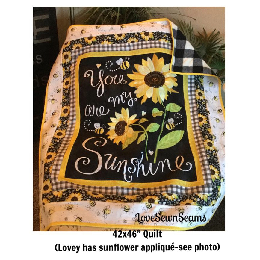 You Are My Sunshine Quilt/sunshine Quilt/sunflower Quilt/you Etsy