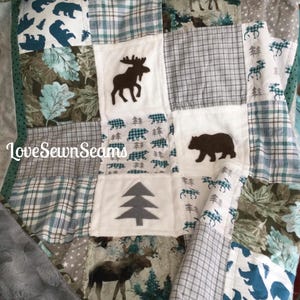 Lodge quilt**/Moose quilt/Bear Quilt/Woodland quilt/Rustic quilt/Appliqué quilt/Northwoods quilt/Hunter quilt/handmade quilt
