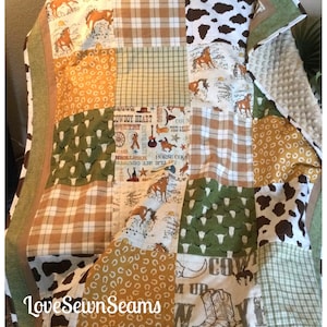 Cowboy quilt/Horse quilt/Home on the range/handmade quilt