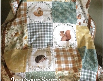 Nutmeg & Friends quilt/Woodland quilt/Handmade quilt
