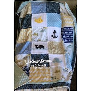 Maritimer Quilt/U-Boot Quilt/Baby Quilt