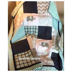 Elephant quilt/Elephant Lovey/Elephant baby quilt/Elephant/Elephant blanket