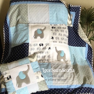 ELEPHANT QUILT/Elephant Baby Quilt/Elephant/Elephant Baby Blanket/Handmade quilt