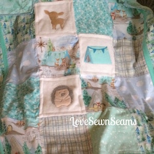 Woodland quilt/Forest friendsForest animal quilt/Gender neutral quilt/Baby quilt/Soft n cuddly