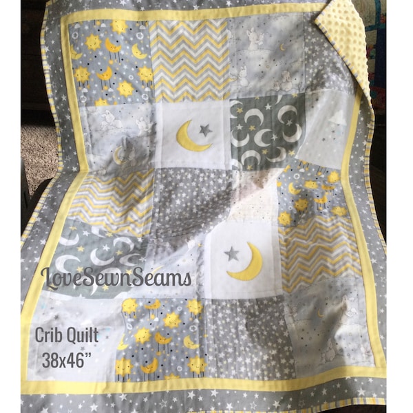 Moon Star Pattern Print Bed Set Quilt