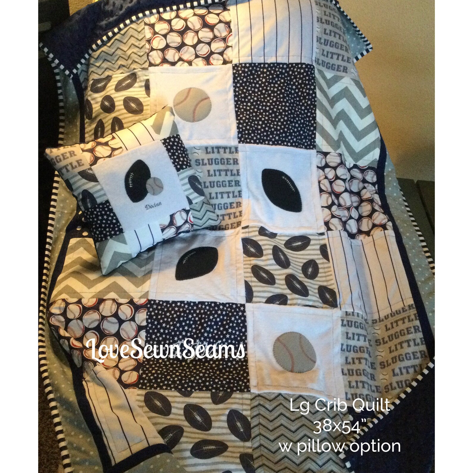 MADE TO Order/sports Quilt/football Baby Quilt/sports Etsy