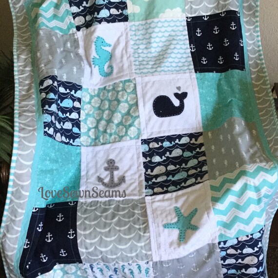 coastal crib bedding