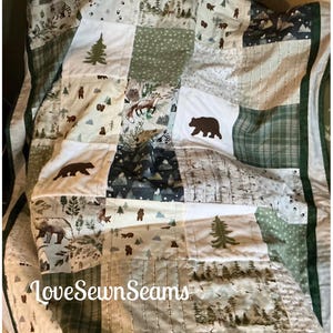 COUETTE DES BOIS ** Couette ours/Couette pour bébé/Couette rustique/Couette avec oursons/Couette sur la nature/Couette sur la montagne/Couette dans le lodge/Couette dans la forêt