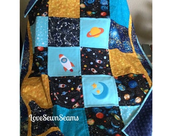 Raumschiff Quilt/Universal Quilt/Galaxie Quilt/Raketen Quilt