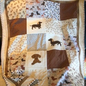 Pup quilt/Any breed dog quilt/will match your pup color/Dachshund quilt/Doxie quilt