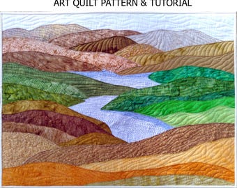 Quiltpatroon liggend en zelfstudie: 18 x 24 wanddecoratie (pdf-download)