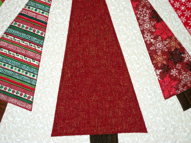 Quilted Oval Table Runner. 38 x 40. Dining Table Decor. Red Etsy