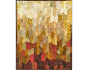 Neutral Landscape. 24x30 inches Fiber Wall Decor Art. Abstract Collage Art Quilt. Textile Art. Nature Wall Hanging. Tapestry Art.