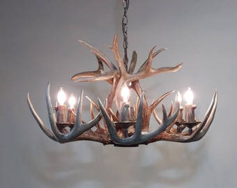 real antler chandelier ceiling fan 6light downlight antler chandelier etsy real antler chandelier ceiling fan 6light downlight antler chandelier etsy