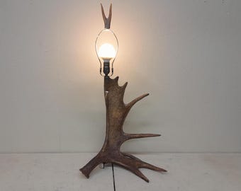 NEWLY CRAFTED!! Moose Paddle Table Lamp (19" W. X 32" H.)