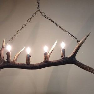 28-33&quot;L x 10-13&quot;H 4-Light Elk Antler Chandelier