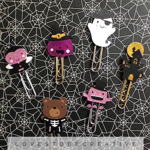 Planner Clips, Planner Accessory, Halloween Paper Clips