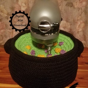 Crochet Pattern for Cauldron Stand Mixer Cozy PDF Download