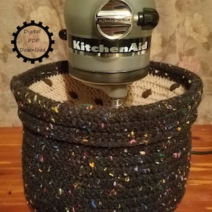 PDF Download of Crochet Cookie Dough Mixing Bowl Stand Mixer Cozy Cover Pattern