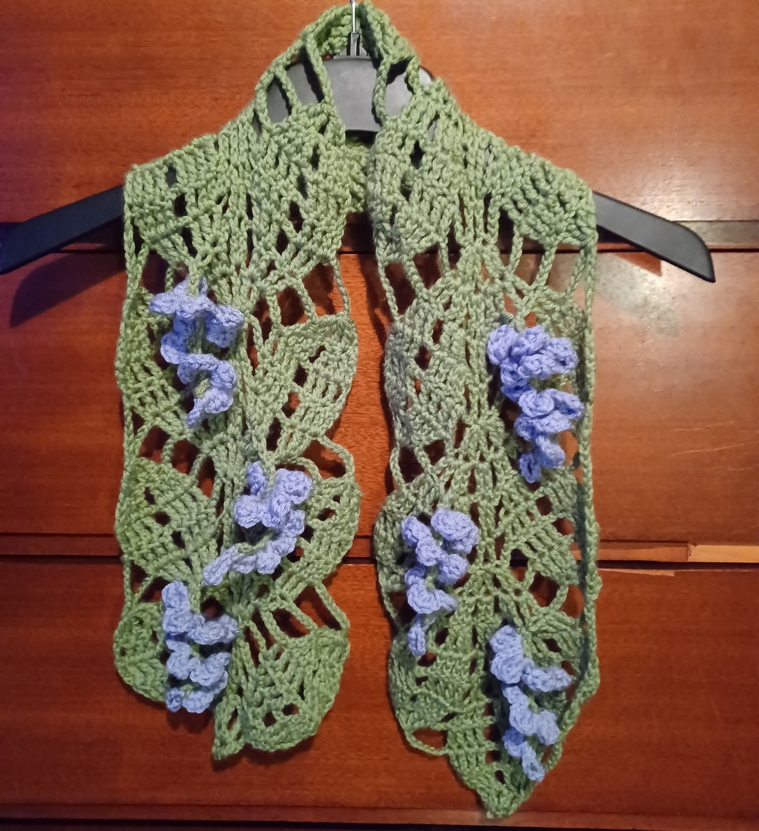 Wisteria Fidget Scarf, Crochet - Etsy