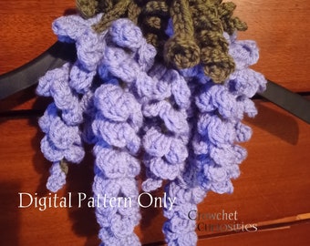 Digital Crochet Pattern, Photo Tutorial for Wistaria Whimsy Flowers