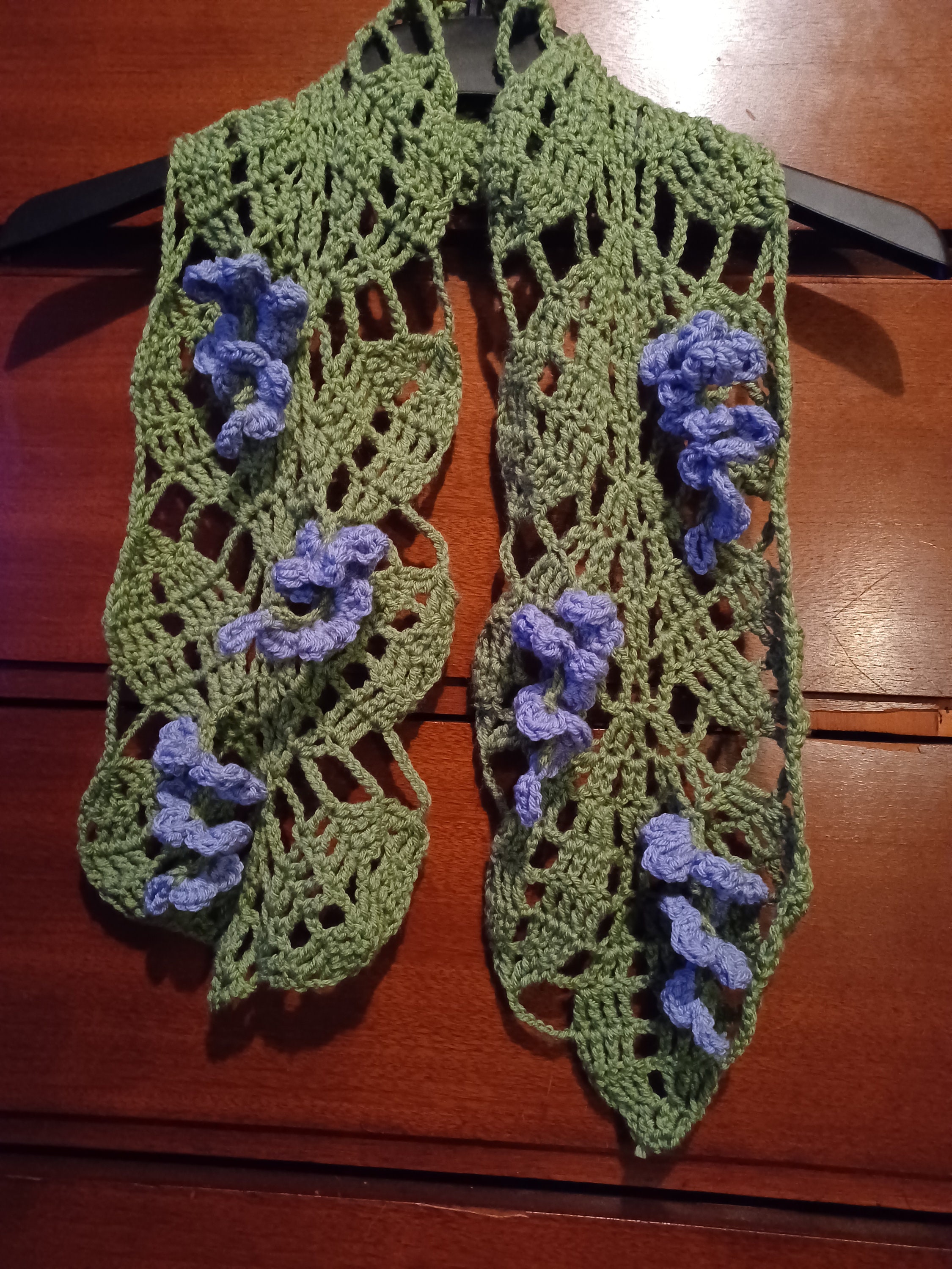 Wisteria Fidget Scarf, Crochet - Etsy
