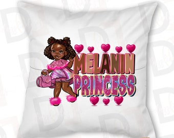 Melanin Princess Pillow & Notebook Set - Empowering Decor for Royal Beauties