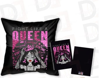 Fight Like a Queen Pillow & Notebook Set - Empowering Women’s Gift