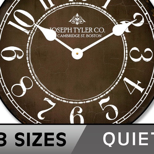 Black & White Wall Clock Large Wall Clock Choose From 8 Etsy