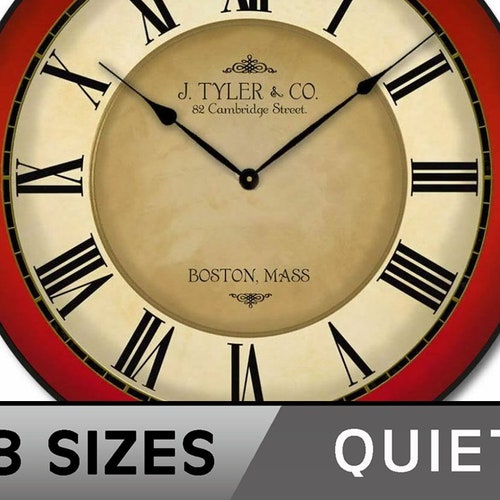 Carolina Black Wall Clock Whisper Quiet Lifetime Warranty Etsy