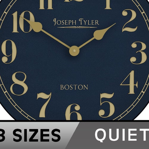 Navy Blue Wall Clock Large Wall Clock Choose From 8 Sizes. - Etsy Canada